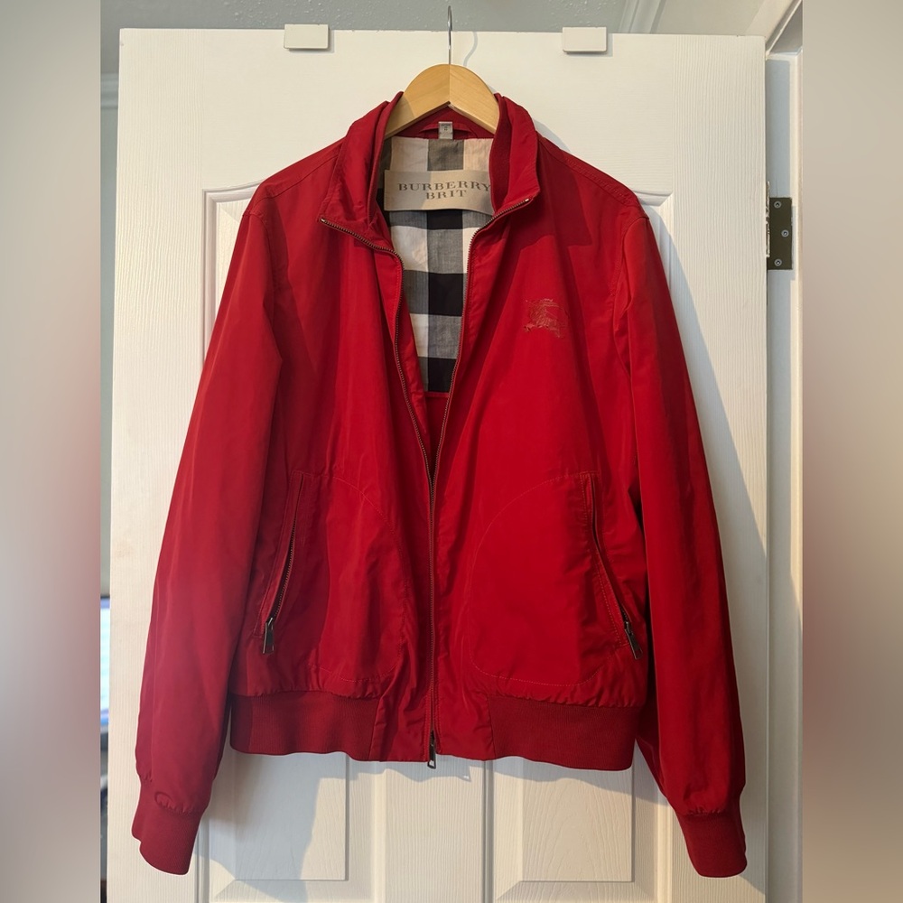 Burberry Vibrant Red Lightweight Jacket